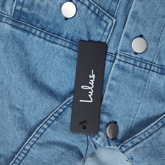 Lulus Women's Denim Dress Blue Size Extra Large Sleeveless - Picture 6 of 8